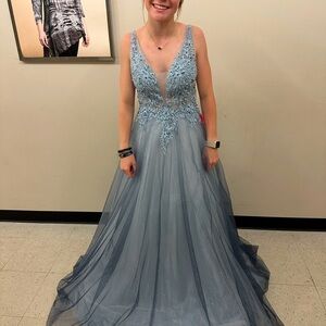 Elegant Blue Evening Gown